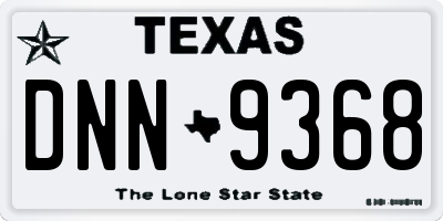 TX license plate DNN9368