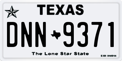 TX license plate DNN9371
