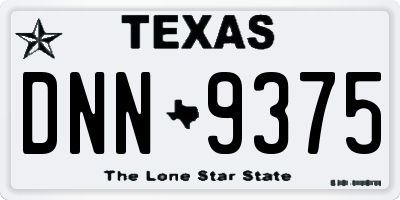 TX license plate DNN9375