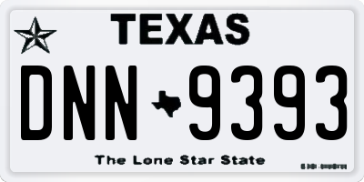 TX license plate DNN9393
