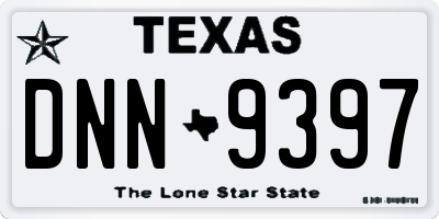 TX license plate DNN9397