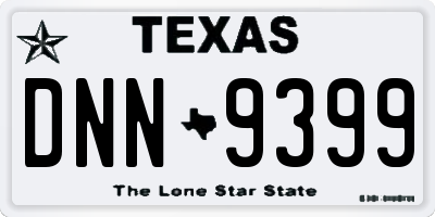 TX license plate DNN9399