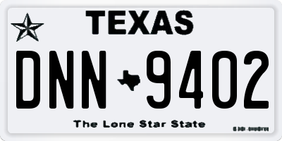 TX license plate DNN9402