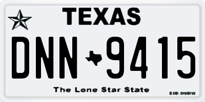 TX license plate DNN9415