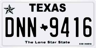 TX license plate DNN9416