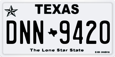 TX license plate DNN9420
