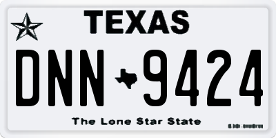 TX license plate DNN9424