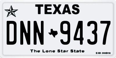TX license plate DNN9437