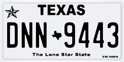 TX license plate DNN9443