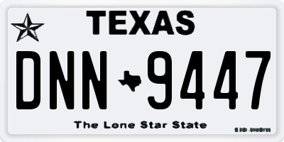 TX license plate DNN9447