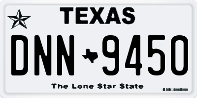 TX license plate DNN9450