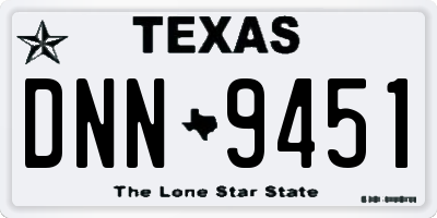 TX license plate DNN9451