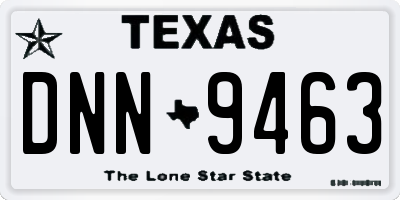 TX license plate DNN9463