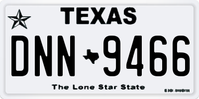 TX license plate DNN9466