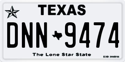 TX license plate DNN9474