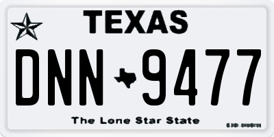 TX license plate DNN9477