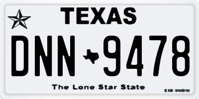 TX license plate DNN9478