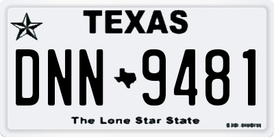 TX license plate DNN9481