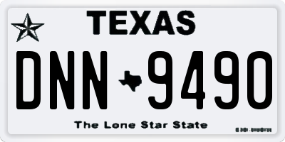 TX license plate DNN9490
