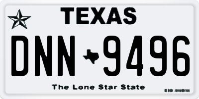 TX license plate DNN9496