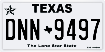 TX license plate DNN9497