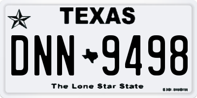 TX license plate DNN9498