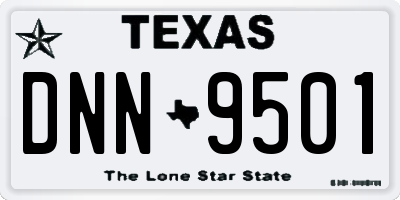 TX license plate DNN9501