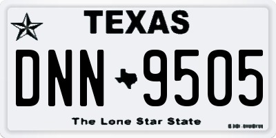 TX license plate DNN9505