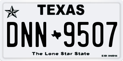 TX license plate DNN9507