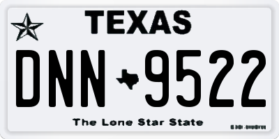 TX license plate DNN9522