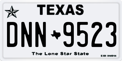 TX license plate DNN9523