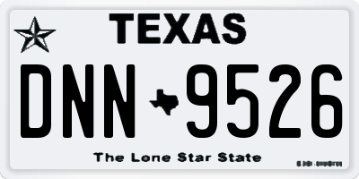 TX license plate DNN9526