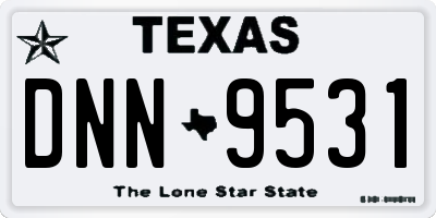 TX license plate DNN9531