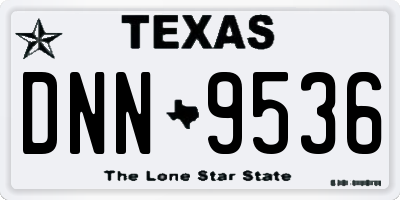 TX license plate DNN9536