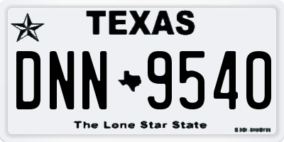 TX license plate DNN9540