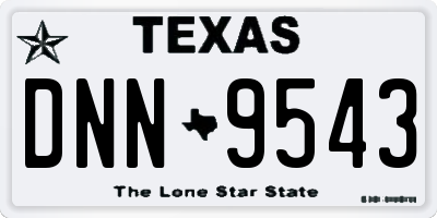 TX license plate DNN9543
