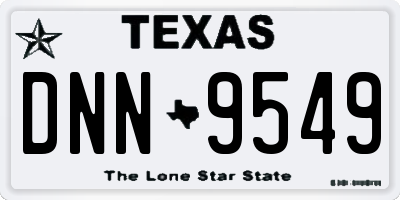 TX license plate DNN9549