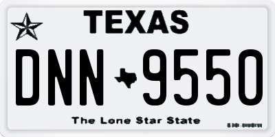 TX license plate DNN9550