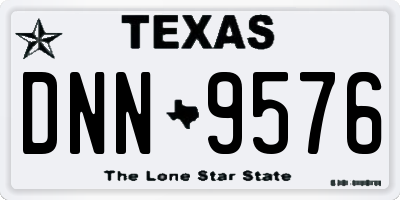 TX license plate DNN9576