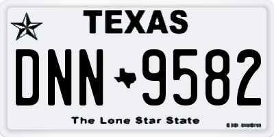 TX license plate DNN9582