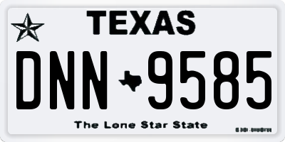 TX license plate DNN9585
