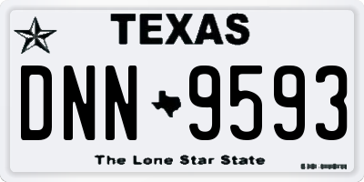 TX license plate DNN9593