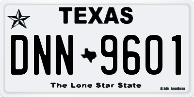 TX license plate DNN9601