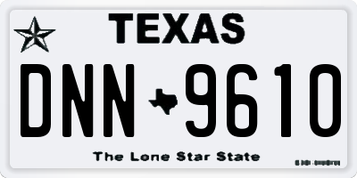 TX license plate DNN9610