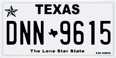 TX license plate DNN9615
