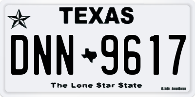 TX license plate DNN9617