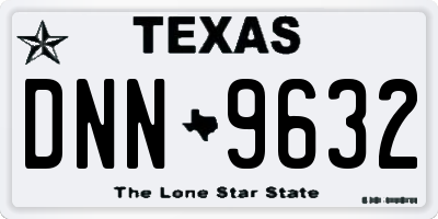 TX license plate DNN9632