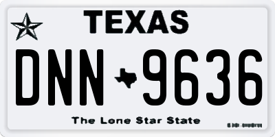 TX license plate DNN9636