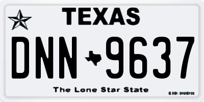 TX license plate DNN9637