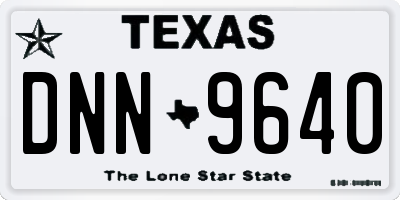 TX license plate DNN9640